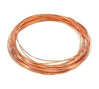PATIKIL 99.9% Alambre de Cobre Semiduro 1 Pieza Calibre 20/0.8 * 0.4mm Diámetro 6m/19.68ft Carrete de Alambre de Cobre Puro en Forma de media Caña para Joyas Bisutería Plantas