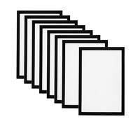 PATIKIL A4 Portafotos Magnético Pack de 8 Portafotos Magnéticos Adhesivos Reutilizables de Doble Cara para Refrigerador Ventana Pared Arte Fotográfico Negro