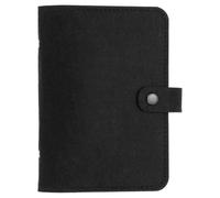 PATIKIL A5 Carpeta De Fieltro, Carpeta De Cuaderno De 6 Anillos Con Cubierta Suave Y Bolsillo Para Papel De Relleno, Accesorios Para Diario Y Presupuesto, Negro