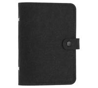 PATIKIL A5 Carpeta De Fieltro, Carpeta De Cuaderno Recargable De 6 Anillos Con Bolsillo Para Papel De Relleno Accesorios De Diario De Presupuesto, Gris Oscuro
