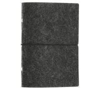 PATIKIL A5 Carpeta De Fieltro, Carpeta De Cuaderno Recargable De 6 Anillos Con Cubierta Suave Y Cordón Para Papel De Relleno, Accesorios Para Diario De Presupuesto, Gris Oscuro