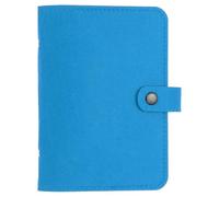 PATIKIL A5 Carpeta De Fieltro, Cubierta Suave De 6 Anillos Recargable Con Bolsillo Para Papel De Relleno, Accesorios Para Diario De Presupuesto, Azul