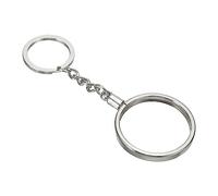 PATIKIL AA Monedero Soporte Llavero, 40mm Redondo Medallón Soporte con Metal Llavero Anillo para Monedas AA Medallón, Plata