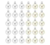 PATIKIL Abalorio de perlas, 100 cuentas de perlas de imitación para hacer joyas, pulseras, aretes, collares, manualidades, 10mm, Abalorio de perlas sintéticas, Sin piedra preciosa