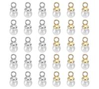 PATIKIL Abalorio de perlas, 100 cuentas de perlas de imitación para hacer joyas, pulseras, aretes, collares, manualidades, 4mm, Abalorio de perlas sintéticas, Sin piedra preciosa