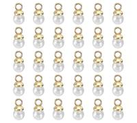 PATIKIL Abalorio de perlas, 100 cuentas de perlas de imitación para hacer joyas, pulseras, aretes, collares, manualidades, 4mm, Abalorio de perlas sintéticas, Sin piedra preciosa
