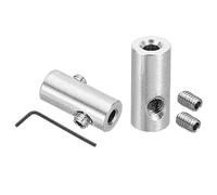 PATIKIL Abrazadera de Cable 3mm Agujero Alambre Cuerda Clips Juego 2uds 304 Inoxidable Acero Doble Agujero Bloqueo Cable Abrazaderas Clip con M4 Hexagonal Tornillo Llave para Cable Plata