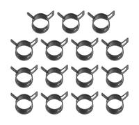 PATIKIL Abrazaderas de Manguera de Banda de Resorte para Manguera de 14-15.8mm ID, 15 Piezas de Clips de Banda de Tensión Constante de Silicona para Línea de Combustible, Negro