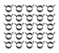 PATIKIL Abrazaderas de Manguera de Banda de Resorte para Manguera de 14-15.8mm ID, Paquete de 25 Clips de Banda de Tensión Constante de Silicona para Línea de Combustible, Negro
