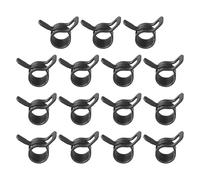 PATIKIL Abrazaderas de Manguera de Banda de Resorte para Manguera de 6-6.8mm ID, 15 Piezas de Clips de Banda de Tensión Constante de Silicona para Manguera de Vacío, Negro