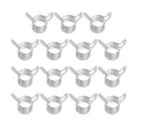 PATIKIL Abrazaderas de Manguera de Banda de Resorte para Manguera de 7-8.2mm ID, 15 Clips de Banda de Tensión Constante de Silicona para Manguera de Aire de Silicona de Línea, Color Plata
