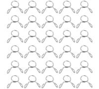PATIKIL Abrazaderas De Muelle De Alambre, 32 Pcs Para OD 6.8-7.3mm ID 0.24"(6mm) Clip De Resorte De Acero Inox 304 Para Tubos De Línea De Combustible Silicona Manguera De Vacío, Plateado