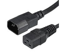 PATIKIL AC Alimentación Cable 3 Clavijas C14 Macho a C19 Hembra 3.28 Pies 250V 10A 16A PDU Extensión Cable para Portátil Electrónica TV Computadora Impresora Radio Monitor