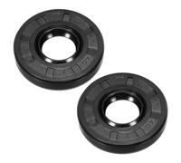 PATIKIL Aceite Sello Nitrilo Caucho Cubierta 17x40x7mm Negro 2uds | Doble Labio Resorte Cargado TC Aceite Eje Sello para Rodamiento Eje