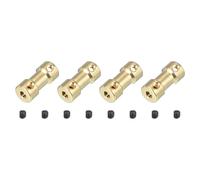 PATIKIL Acoplador De Eje 3.17mm A 5mm 4 Pzas Adaptador De Extensión Rígido Para Motor De Latón Con Tornillos M3 Para Coche RC Avión Neumáticos Motor Robot