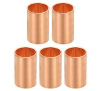 PATIKIL Acopladores De Cobre De 1/4" Con Extremos Para Soldar, 5 Piezas Acoplador Recto Para Tubería De Cobre Sin Parada Para Soldadura Conexión Junta De Soldadura Conector Para HVAC