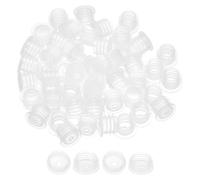 PATIKIL Adaptador de botella de 13,8 mm, 50 tapones adaptadores de botella a presión con agujero de 3 mm para dispensadores orales, aceite líquido, plástico, tapón de vidrio, transparente