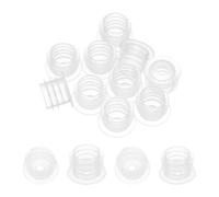 PATIKIL Adaptador de botella de 14,8 mm, 10 tapones adaptadores de botella a presión con agujero de 3 mm para dispensadores orales, aceite líquido, plástico, tapón de vidrio, transparente