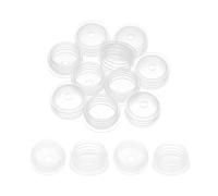 PATIKIL Adaptador de botella de 21 mm, 10 tapones adaptadores de botella a presión con agujero de 4,4 mm para dispensadores orales, aceite líquido, plástico, tapón de vidrio, transparente