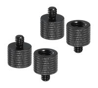 PATIKIL Adaptador Tornillo Trípode 1/4 Macho A 3/8 Hembra, 4Pz Conectores Tuerca Trípode Tornillo Montura Cámara Convertidor Doble Cabeza para Soporte Micrófono, Accesorios Brazos, 20 Mm
