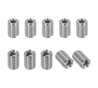 PATIKIL Adaptadores de Rosca de Acero Inoxidable 316 para Reducción de Tuerca, 10Pcs M5 X 0.8 Macho A M3 X 0.5 Hembra Tuerca de Inserción de Reparación Conversión de Fijación 8mm