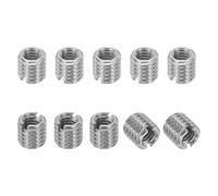 PATIKIL Adaptadores de Rosca de Acero Inoxidable 316 para Reducción de Tuerca, 10Pcs M6 X 1 Macho A M4 X 0.7 Hembra Tuerca de Inserción de Reparación Conversión Rápida 6mm