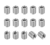 PATIKIL Adaptadores de Rosca de Acero Inoxidable 316 para Reducción de Tuerca, 15Pcs M5 X 0.8 Macho A M3 X 0.5 Hembra Tuerca de Inserción de Reparación Conversión de Sujetador 6mm