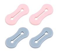 PATIKIL Adaptadores Para Gemelos, Adaptador Invisible Puño Francés Camisas Vestir Conector Elástico Silicona Gemelos Extensión Hebilla Para Hombres Accesorios Para Gemelos-4Pcs(Rosa/Azul)