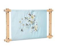 PATIKIL Aguja Punto Bordado Tapiz Desplazamiento Marco, 21"x12" Haya Madera Cruz Puntada Marco Bordado Soporte Acolchado Aro Soporte Costura Marco para Costura