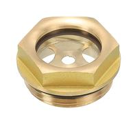 PATIKIL Aire Compresor Aceite Mira Vidrio, 1 Paquete G 1" Macho Rosca Latón Aceite Líquido Nivel Medidor Aire Compresor Partes con Junta Tórica