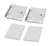 PATIKIL Álbum de Fotos Transparente Suelto de 2.5x3.5" de Plástico Transparente con 200 Bolsillos y 50 Fundas de Recambio para Fotos Postales, 2 Paquetes, Blanco