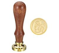 PATIKIL Alfabeto C Cera Lacre Sello, Inicial Letra Sellado Cera Sello Clásico Retro Removible Latón Cabeza Madera Mango para Sobre Invitación Tarjetas, Estilo 3