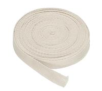 PATIKIL Algodón Sarga Cinta 15mm(5/8") 9m(10 Yardas) Algodón Cinta Bies Encuadernación Cinta Espiga Correas Adorno para Coser Regalo Envoltura Artesanía Bricolaje Crema Blanco