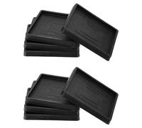 PATIKIL Almohadillas de Goma de 3.5 Pulgadas para Muebles, Paquete de 8 Posavasos Antideslizantes Cuadrados para Muebles, Tazas Antideslizantes, Color Negro