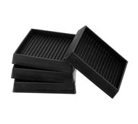 PATIKIL Almohadillas de Goma de 3 Pulgadas para Muebles, Paquete de 4 Posavasos Antideslizantes Cuadrados para Muebles, Tazas Antideslizantes, Color Negro