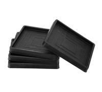 PATIKIL Almohadillas de Goma para Muebles de 3.5 Pulgadas, Paquete de 4 Posavasos Antideslizantes Cuadrados para Muebles, Tazas Antideslizantes, Color Negro