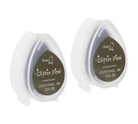 PATIKIL Almohadillas de Tinta para Sellos, 2 Unidades Almohadilla de Tinta para Huellas Dactilares Lavable Color DIY Arcoírispara Sellos de Goma Scrapbooking de Papel de Tela, Negro