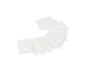 PATIKIL Alúmina Cerámica Hoja Refrigeración Almohadilla Aislante Hoja 30uds 4mm Agujero Alta Dureza para MOS Transistor 28x22x0,65mm (1,1x0,87x0,03")