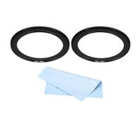 PATIKIL Anillo de conversión metálico de 72mm-86mm con paño de Limpieza, 2 uds adaptadores de Filtro de Anillo de Aluminio para Lentes de cámara, Negro