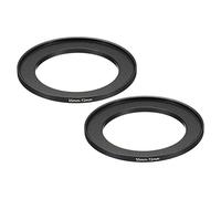PATIKIL Anillo de metal de 55 mm a 72 mm, paquete de 2 anillos adaptadores de filtro de lente de cámara, anillo adaptador de filtro de aluminio para capucha de lentes de cámara, color negro