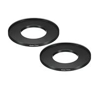 PATIKIL Anillo de metal escalonado de 43 mm a 77 mm, paquete de 2 anillos adaptadores de filtro de lente de cámara, anillo adaptador de filtro de aluminio para capucha de lentes de cámara, color negro