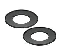 PATIKIL Anillo de metal escalonado de 46 mm a 77 mm, paquete de 2 anillos adaptadores de filtro de lente de cámara, anillo adaptador de filtro de aluminio para capucha de lentes de cámara, color negro