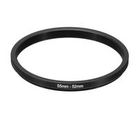 PATIKIL Anillo Reductor de Metal de 55 mm a 52 mm, Adaptador de Filtro de Lente de Cámara, Anillo Adaptador de Filtro de Aluminio para Capucha de Lentes de Cámara, Negro