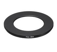PATIKIL Anillo Reductor de Metal de 77 mm a 49 mm, Adaptador de Filtro de Lente de Cámara, Anillo Adaptador de Filtro de Aluminio para Capucha de Lentes de Cámara, Negro