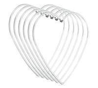 PATIKIL Anillos Atrapasueños de 5" 6 Piezas Aro de Metal en Forma de Corazón para Macramé Tiara Floral para Decoración de Pared de Boda y Manualidades DIY en Casa Color Plata