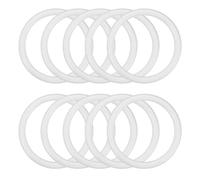 PATIKIL Anillos de Atrapasueños de 2" 10 Unidades de Aro Redondo de Plástico para Macramé Decoración de Hogar Coche Manualidades DIY Bodas Colgantes de Pared Color Blanco