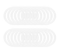 PATIKIL Anillos De Cazador De Sueños De 2 Pulgadas, 20 Pcs Anillos Redondos De Macramé Floral De Plástico para Hogar Coche DIY Artesanía Bodas Decoraciones De Pared, Blanco