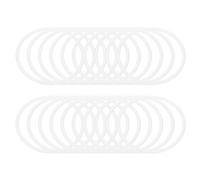 PATIKIL Anillos De Cazador De Sueños De 4 Pulgadas, 20 Piezas De Aro Redondo Floral De Macramé De Plástico para Decoraciones De Bricolaje para El Hogar, Coche, Boda Y Pared, Blanco