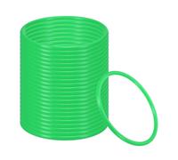 PATIKIL Anillos de Lanzamiento de Plástico de 5,1 Pulgadas para Botellas, Paquete de 24 Anillos de Carnaval de Plástico para Práctica de Velocidad y Agilidad, Favor de Fiesta, Verde