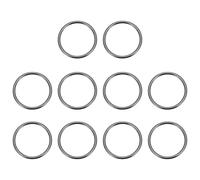 PATIKIL Anillos De Metal O De 35 Mm / 1.4", Paquete De 10 Anillos Redondos Soldados Sin Costura De Aleación De Zinc Electrochapados Para Bolsos Cinturones Bricolaje Para Perros,Gris Oscuro
